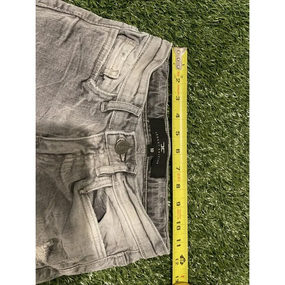 Jordan Craig Boys Legacy Skinny Slim Jeans Sky Gray Ripped Stretch Size 10